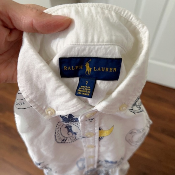 Ralph Lauren Kids Dress - White and Navy - Picture 2 of 8